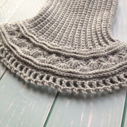 Grey Sea Waves Crochet Neck Warmer Pattern