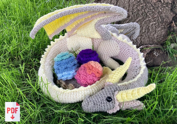 Crochet Sleeping Dragon PDF Pattern