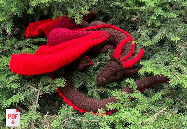 Crochet Sleeping Dragon PDF Pattern