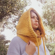 crochet cowl hood hat pattern