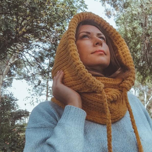 crochet cowl hood hat pattern