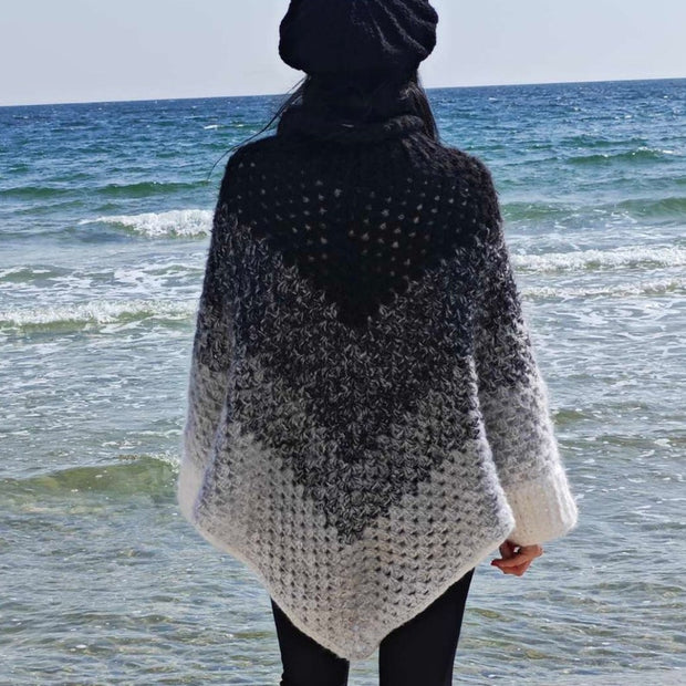 Easy Crochet Poncho with Sleeves