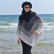 Easy Crochet Poncho with Sleeves