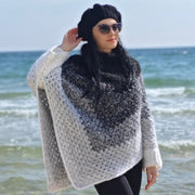 Easy Crochet Poncho with Sleeves